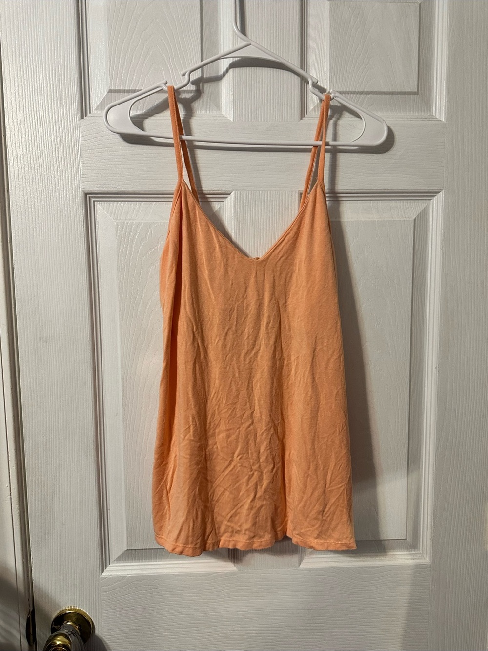 Fabletics Peach V-Neck Slim Strap Cami Top